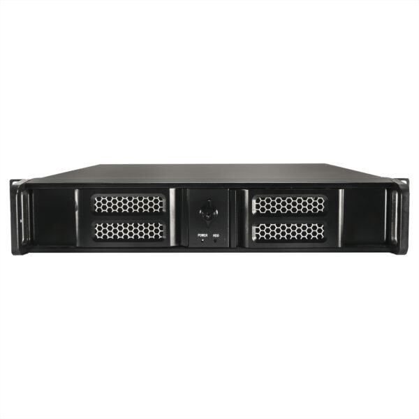 Серверный корпус 2U NR-N214D 500Вт (mATX 9.6x9.6, 2x5.25ext, 4x3.5int, 380mm) черный, NegoRack — изображение 2