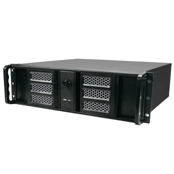 Серверный корпус 3U NR-N324D (ATX 12"x9, 6", 3x5.25ext, 5x3.5int, 380mm) черный, NegoRack