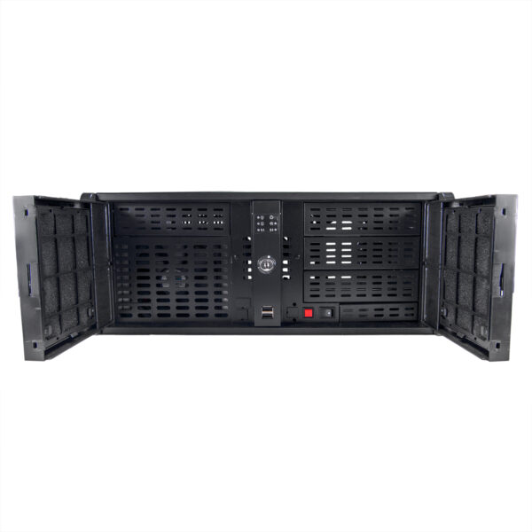 Серверный корпус 4U NR-N4800 2x600W (ATX 9x12, 4x5.25ext, 1x3.5ext, 2x3.5int, 528мм) черный, NegoRack — изображение 3