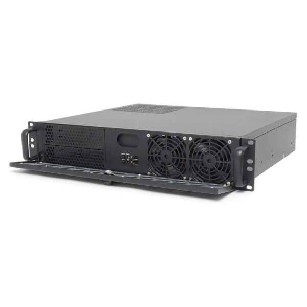 Серверный корпус 2U NR-N238CD (mATX 9.6x9.6, 2x5.25ext, 4x3.5int, 400mm) черный, NegoRack — изображение 2