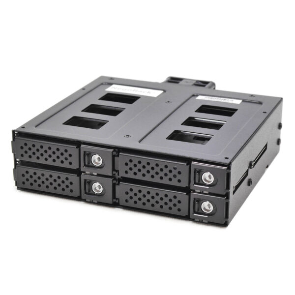 Корзина NR-49SS 1 x 5.25" с салазками "горячей" замены для 4 х 2,5" SAS/SATA HDD, черная