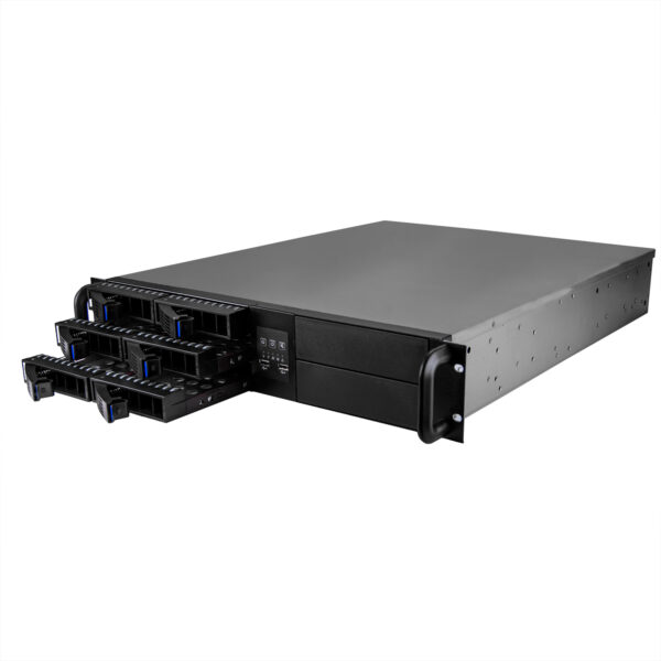 Серверный корпус 2U NR-R206 2x600Вт 6xHot Swap SAS/SATA, 5.25x2ext (ATX 12x10, 550mm) черный, Negorack — изображение 2