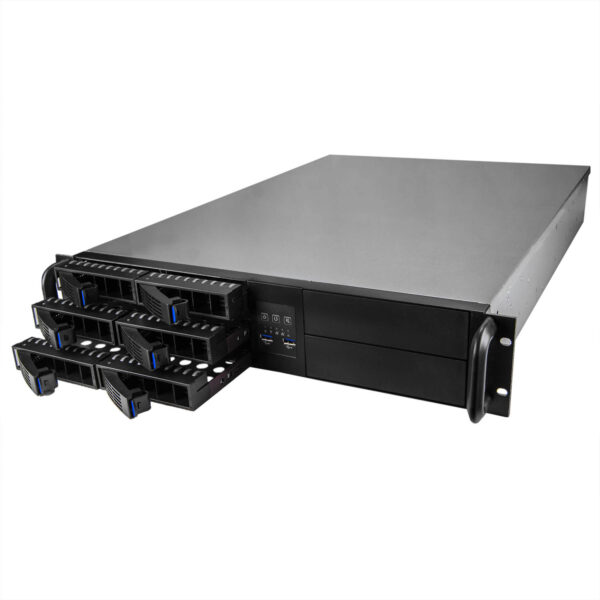 Серверный корпус 2U NR-R216 2x1200Вт 6xHot Swap SAS/SATA, 5.25x2ext (EATX 12x13, 650mm) черный — изображение 2