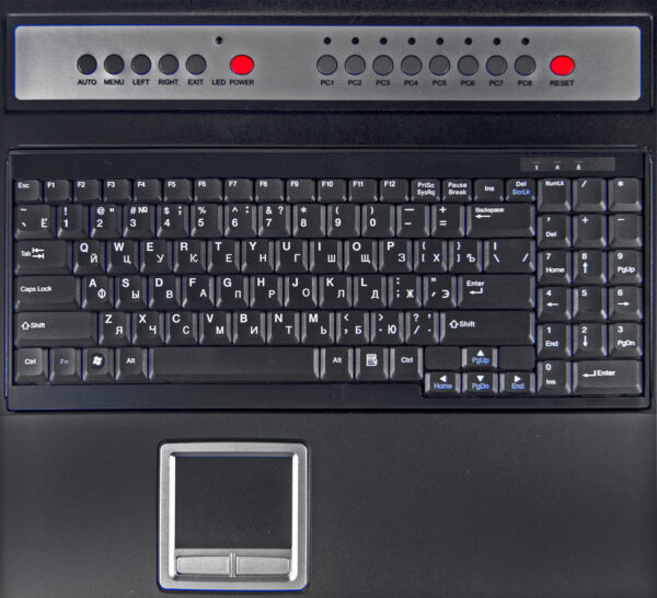 Консоль 1U NR-MSR2708TLG, 17" ЖК, 8 портов KVM, монитор, клавиатура, тачпад, Dongle 8шт., Negorack — изображение 6