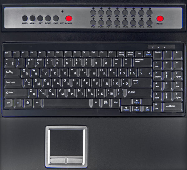 Консоль 1U NR-MSR2716TLG, 17" TFT, 16 портов KVM, Монитор, клавиатура, тачпад, Dongle 16шт., Negorack — изображение 6