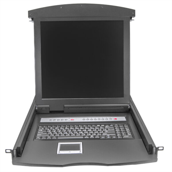 Консоль 1U NR-MSR2908UDL, 19" TFT, 8 портов KVM, Монитор, клавиатура, тачпад, кабели 8шт., Negorack — изображение 3