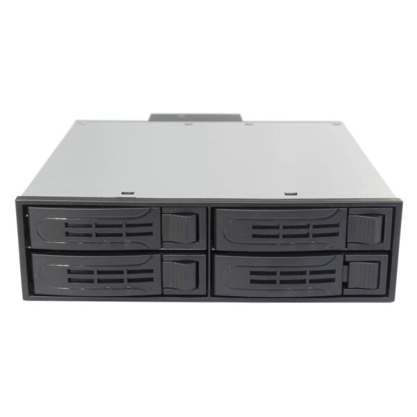 Корзина NR-BP154 1 x 5.25" с салазками "горячей" замены для 4 х 2, 5" SAS/SATA HDD, черная — изображение 2