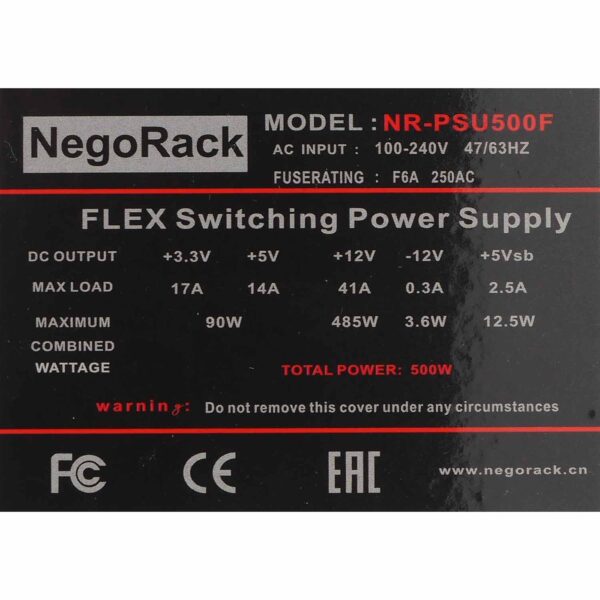 Блок питания FLEX ATX NR-PSU500F 500Вт (82*41*150MM), Negorack — изображение 4