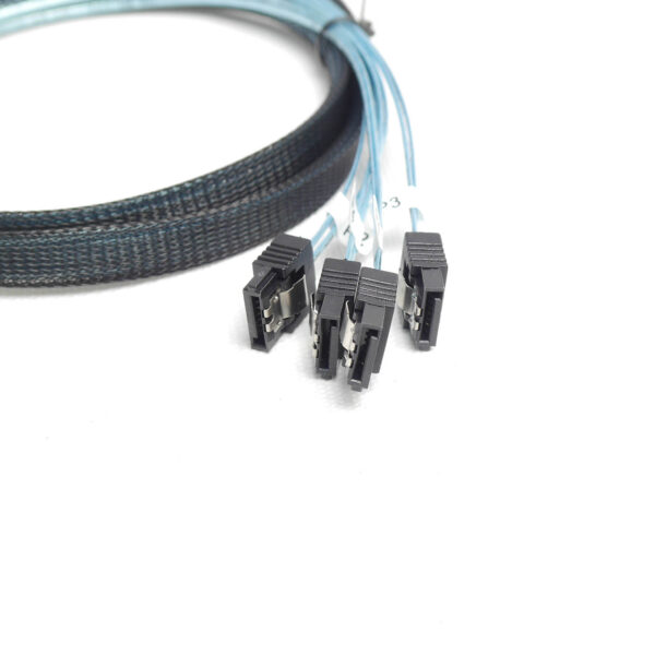 Кабель SAS Cable SFF-8643 (target) to 4xSATA (host), reverse, 1 метр, SAS-050 — изображение 3