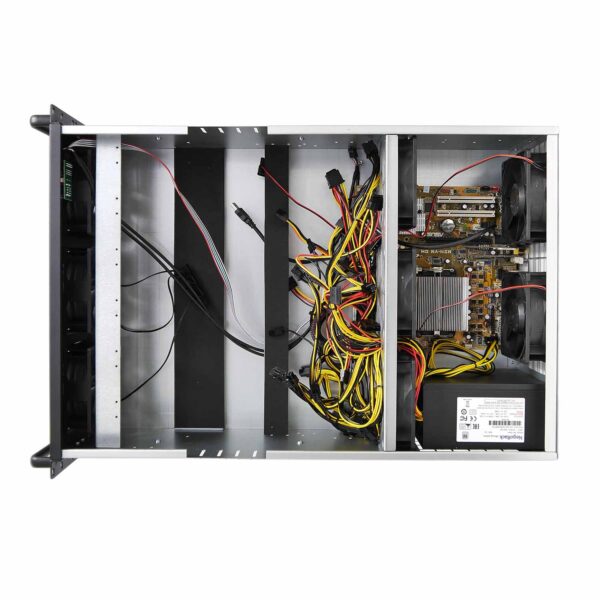 Корпус 4U NR-M48B (6xGPU или 8хGPU, ATX 12x9.6, 1x3.5int), 6xDelta fans, 650mm, черный, NegoRack — изображение 8