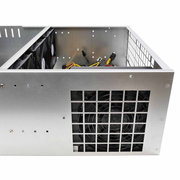 Корпус 4U NR-M48B (6xGPU или 8хGPU, ATX 12x9.6, 1x3.5int), 6xDelta fans, 650mm, черный, NegoRack — изображение 12