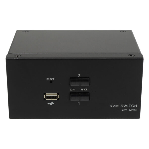 Переключатель KVM 2 порта 2x Display Port, Audio, Microphone, 2xUSB, NR-MA22DP, Negorack — изображение 2