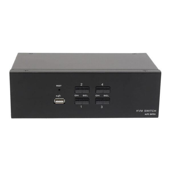 Переключатель KVM 4 порта 2x Display Port, Audio, Microphone, 2xUSB, NR-MA42DP, Negorack — изображение 2