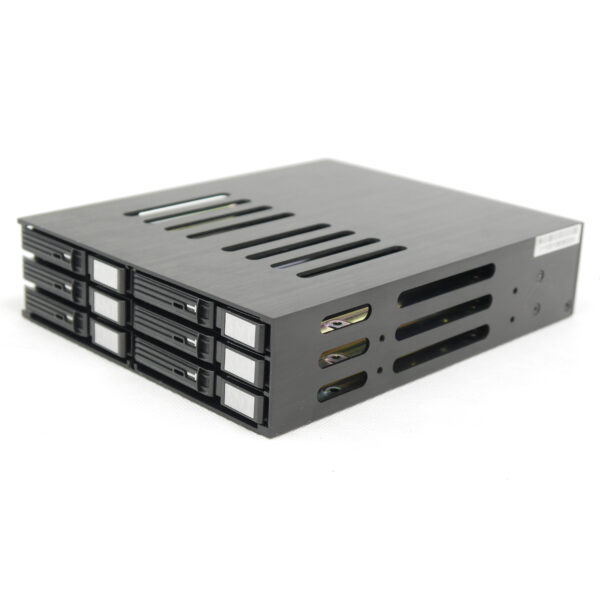 Корзина ST-1060sata 1 x 5.25" с салазками "горячей" замены для 6 х 2,5" SATA HDD, черная