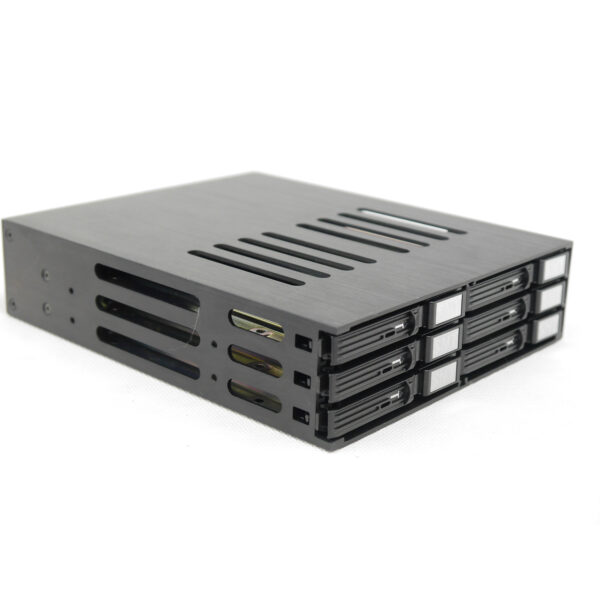 Корзина ST-1060sata 1 x 5.25" с салазками "горячей" замены для 6 х 2,5" SATA HDD, черная — изображение 3