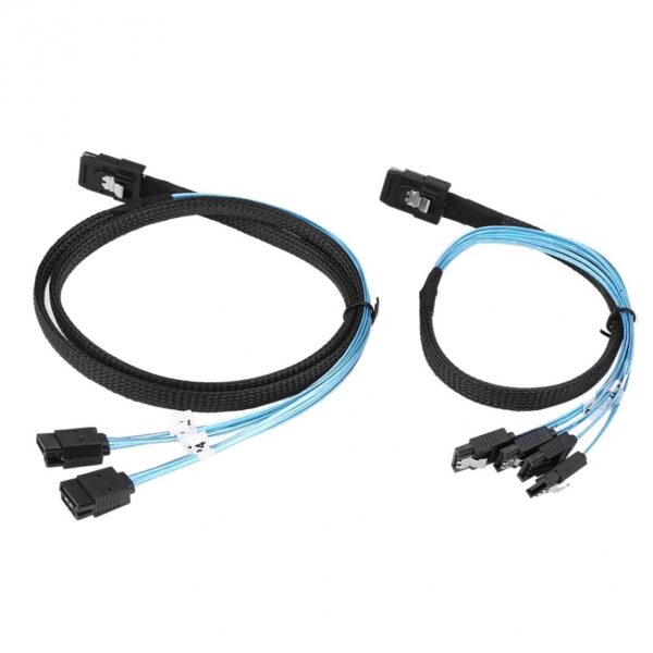 Кабель Mini SAS Cable, SFF-8087 - 4xSATA, длина 1 метр, SAS-028, Negorack — изображение 6