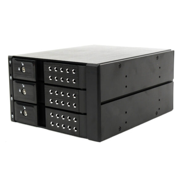 Корзина NR-BP2300SS-BK 2x5,25" с функцией "горячей замены" для 3х3.5" SAS/SATA2 HDD, металл, черная