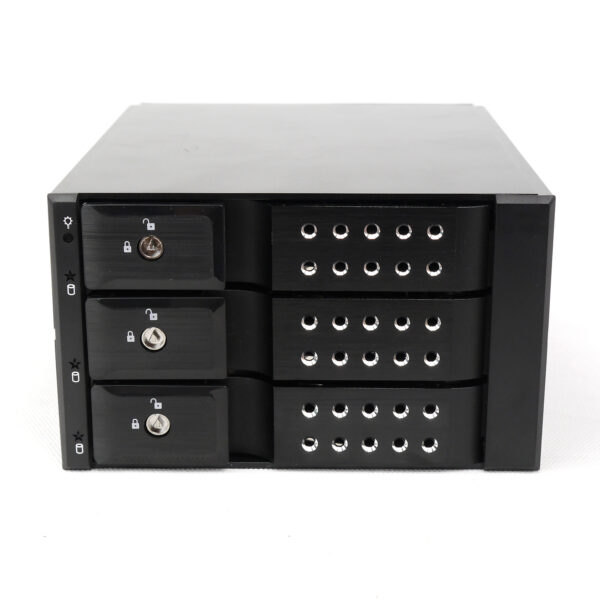 Корзина NR-BP2300SS-BK 2x5,25" с функцией "горячей замены" для 3х3.5" SAS/SATA2 HDD, металл, черная — изображение 2