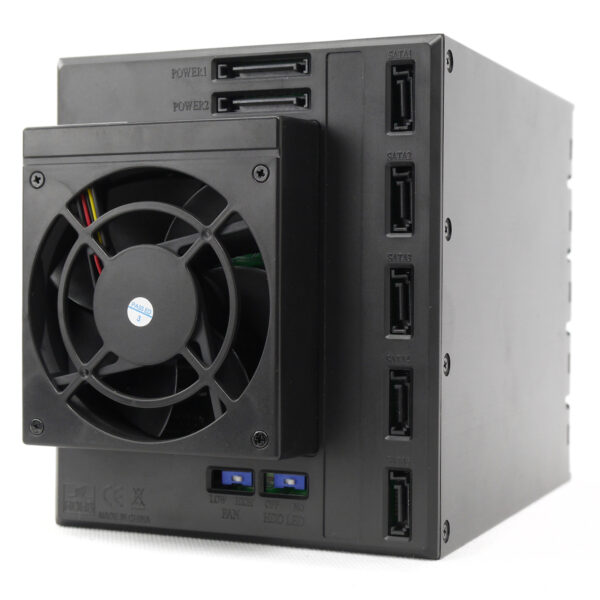 Корзина NR-BP3500SS-BK 3x5,25" с функцией "горячей замены" для 5х3.5" SAS/SATA2 HDD, металл, черная — изображение 6