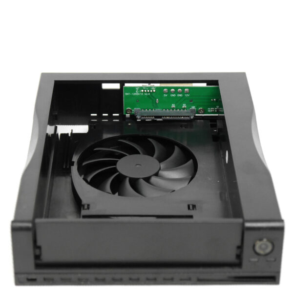 Корзина SNT-125SATA 1x5,25" с салазками "горячей замены" для 1х3,5" SATA HDD, черная — изображение 5