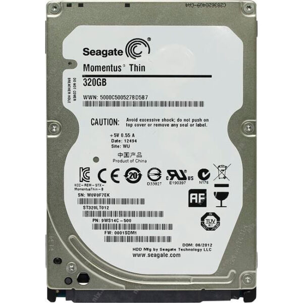 Жесткий диск HDD 2.5" SATA 320GB SEAGATE ST320LT012 5400RPM/64MB