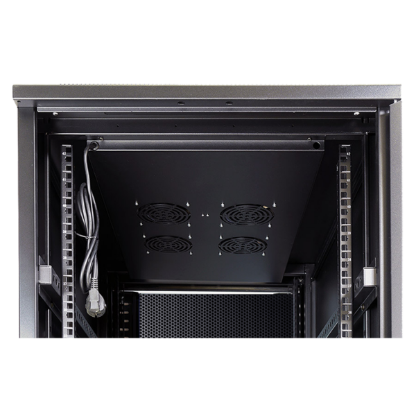 Серверный шкаф 19" 42U RackPro EM6842B (600х800х2055мм), перфорированные двери,черный — изображение 4