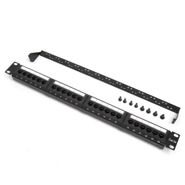 Патч-панель 19"(1U), UTP, RJ45, 24 порта, кат 5e, SL5PP2402U106, Sur-link, с кабельным организатором — изображение 6