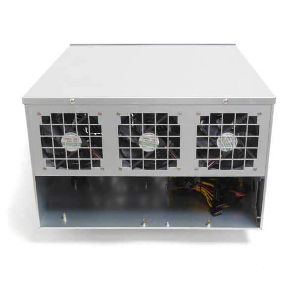 Корпус 6U NR-M66 (6xGPU или 8хGPU, ATX 12x9.6, 1x3.5int), 470mm, 6 вентиляторов, черный, NegoRack — изображение 5