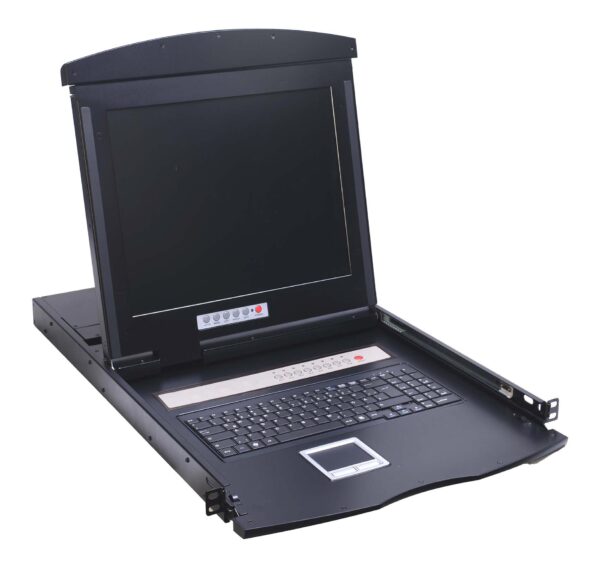 Консоль 1U NR-MDR2916UDL, 19" TFT, 16 портов KVM, Монитор, клавиатура, тачпад, кабели 16шт, Negorack — изображение 8