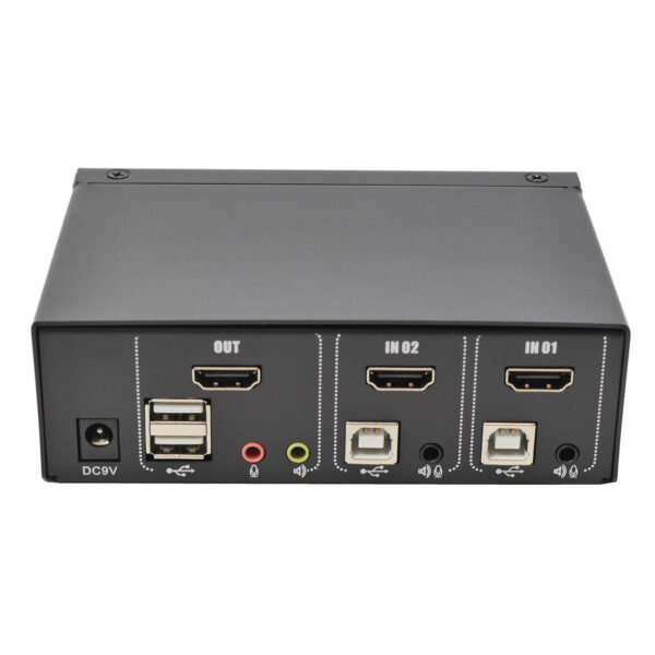 Переключатель KVM 2 порта HDMI, Audio, Microphone, 2xUSB, NR-MA21H, Negorack — изображение 3