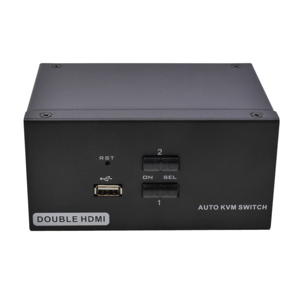 Переключатель KVM 2 порта 2хHDMI, Audio, Microphone, 2xUSB, NR-MA22H, Negorack