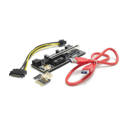 Райзер PCI-E X1 M to PCI-E X16 F, версия 010s Plus, Gold edition